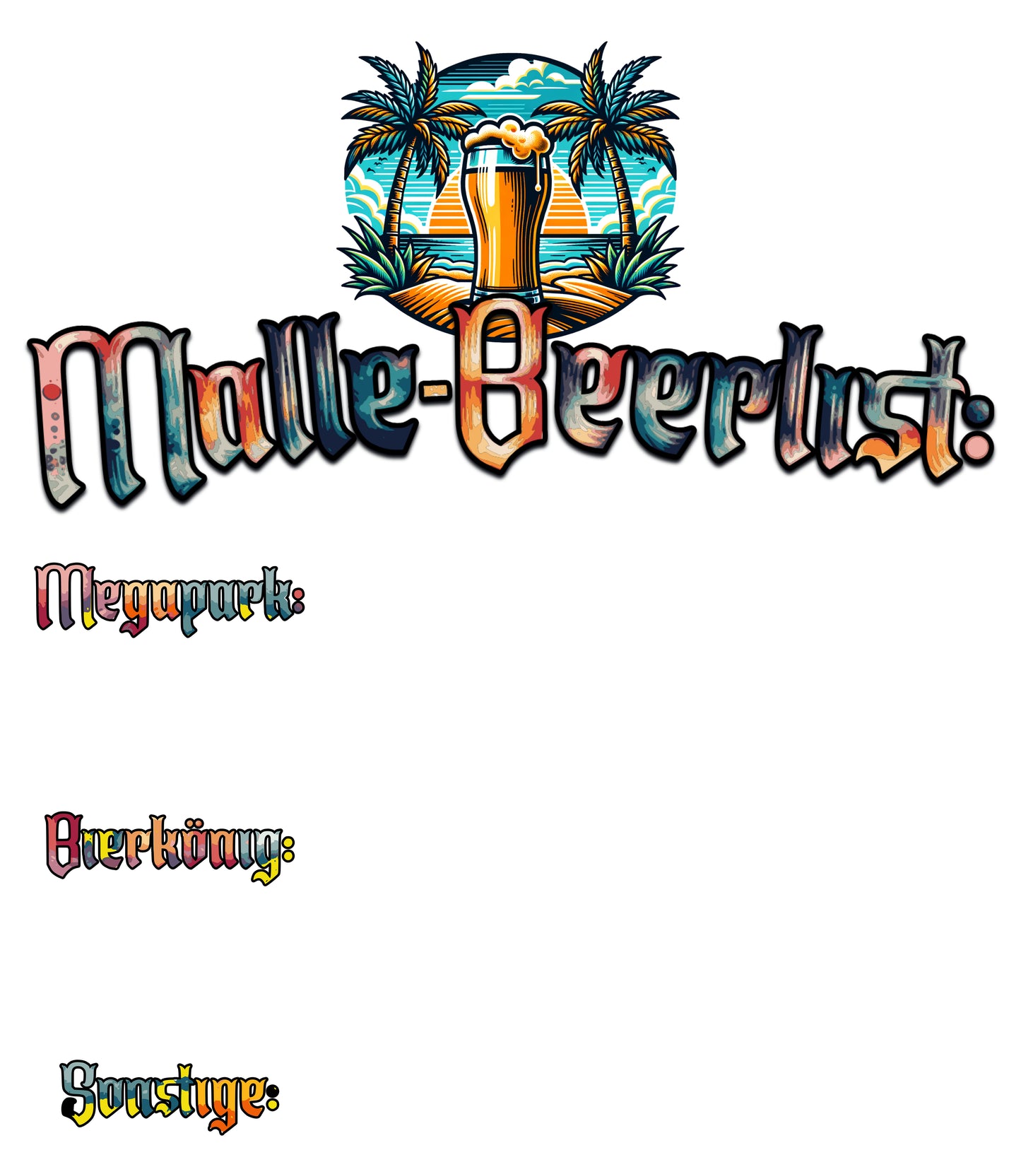 Beerlist Malle T-Shirt (Frontprint)